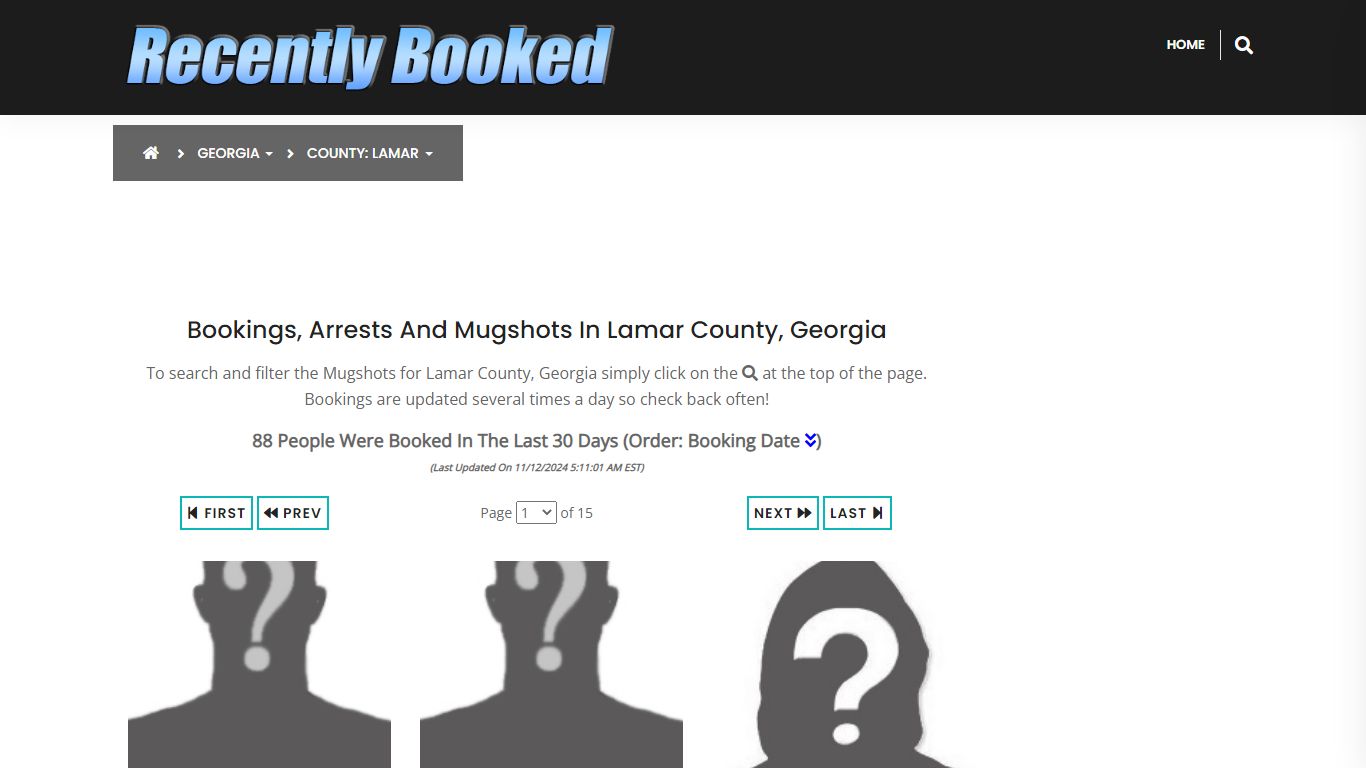 Bookings, Arrests and Mugshots in Lamar County, Georgia - Recently Booked