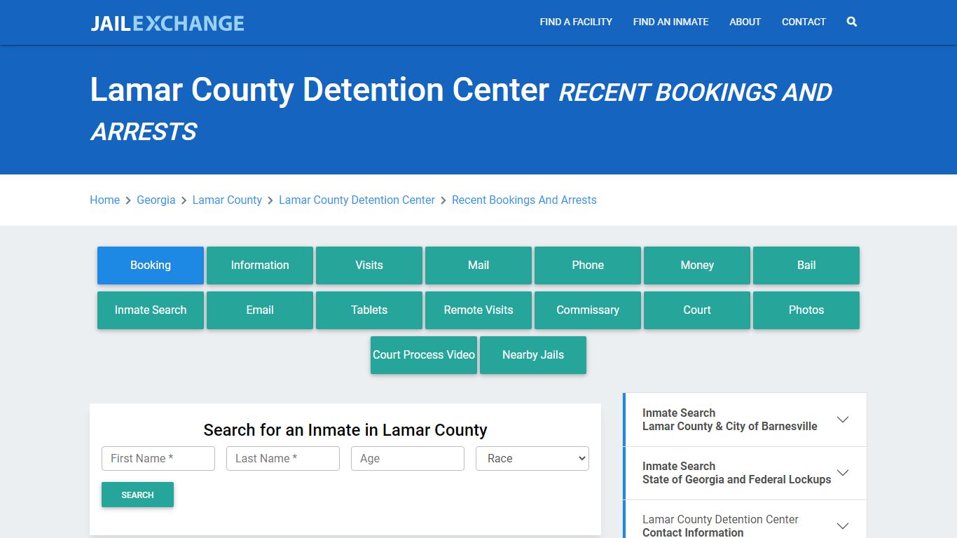 Lamar County Detention Center Recent Bookings And Arrests - Jail Exchange