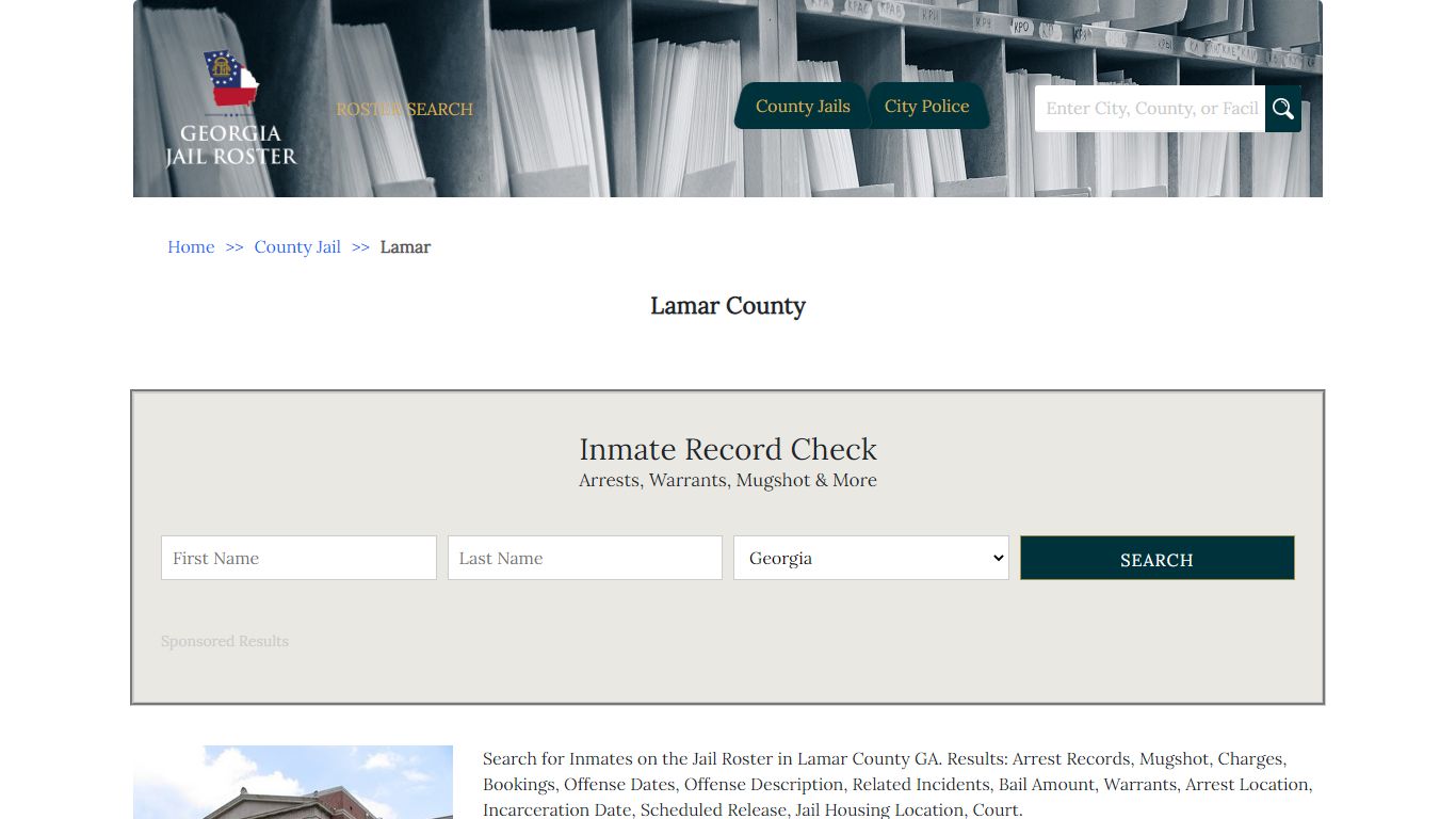 Lamar County - Georgia Jail Inmate Search